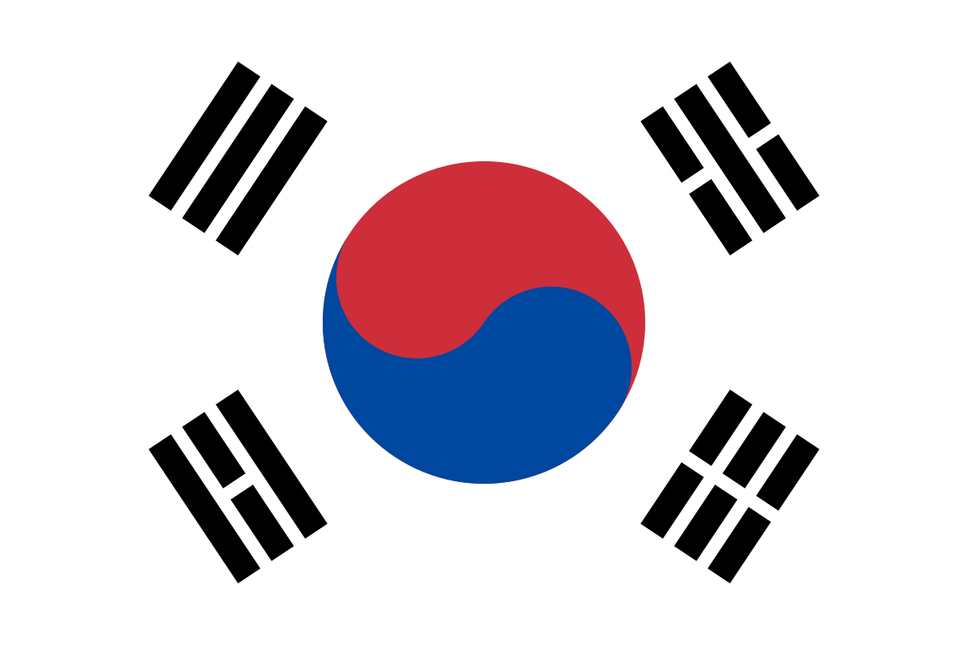 Vlag Zuid-Korea 150cm