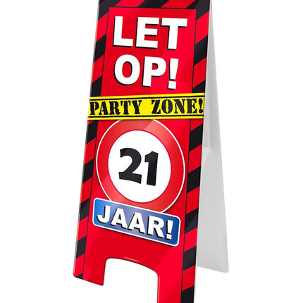 Warning Sign 21 Jaar 62,5cm