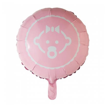 Helium Ballon Baby Girl Lichtroze 45cm leeg