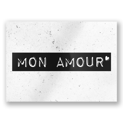 Wenskaart Mon Amour 15cm