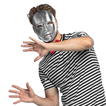 Zilveren Masker Mime