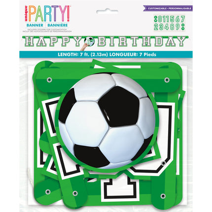 Voetbal Letterslinger Happy Birthday 2,13m