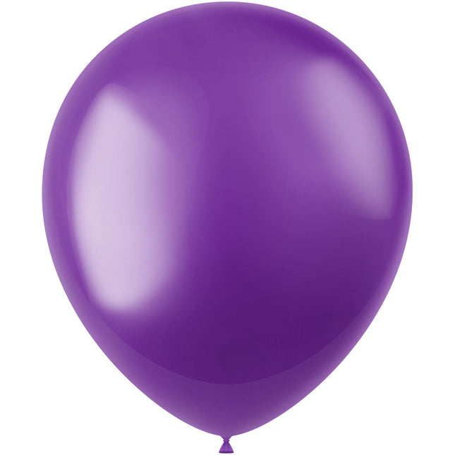 Paarse Ballonnen Metallic Violet Purple 33cm 50st