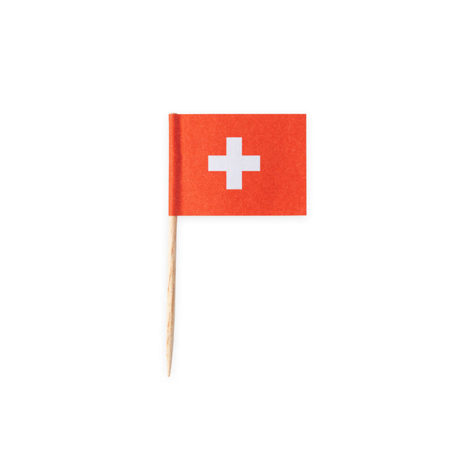 Zwitserland Cocktailprikkers Zwitserland 6cm 50st