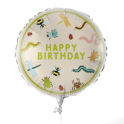 Happy Birthday Helium Ballon Insecten Leeg 43cm