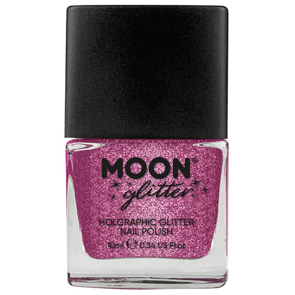 Moon Glitter Holographic Nail Polish Pink 14ml