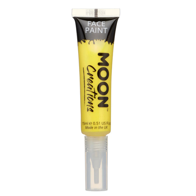 Moon Creations Face Paint with Brush Applicator Yellow 15ml