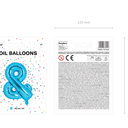 Folie Ballon Letter & Blauw Leeg 35cm