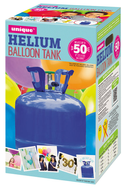 Helium Tank met 50 Ballonnen en Lint