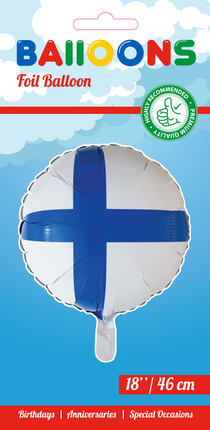 Helium Ballon Vlag Finland 45cm leeg