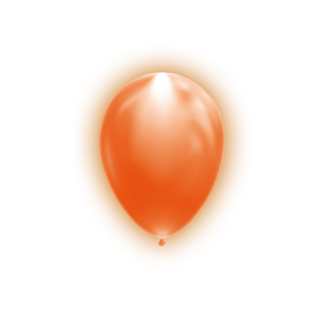 Oranje Led Ballonnen 26cm 5st