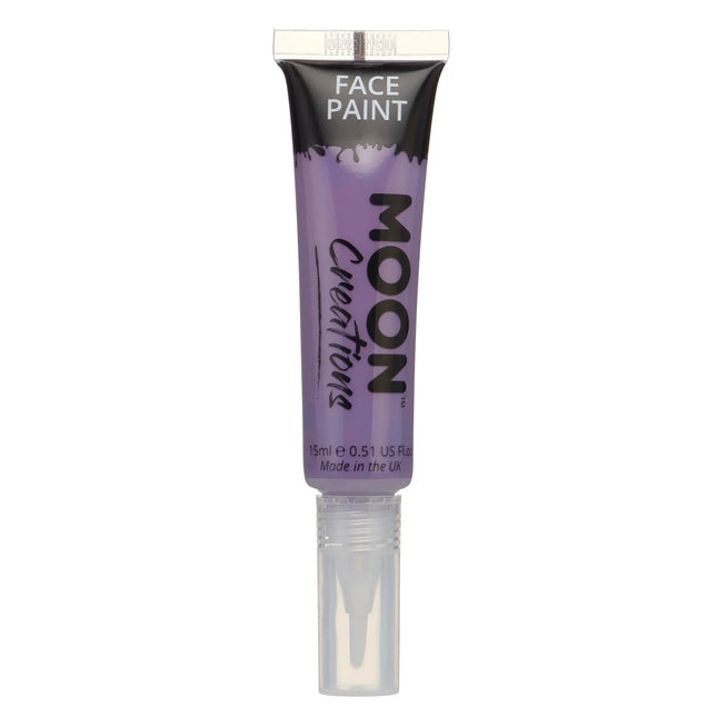 Moon Creations Face Paint met kwast Applicator Purple 15ml