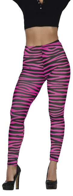 Zebra Legging Roze Dames