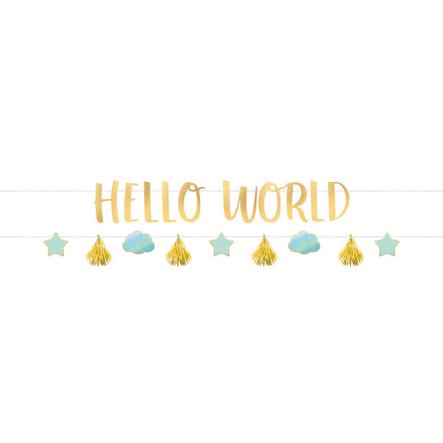 Letterslinger Hello World Jongen 1,7m