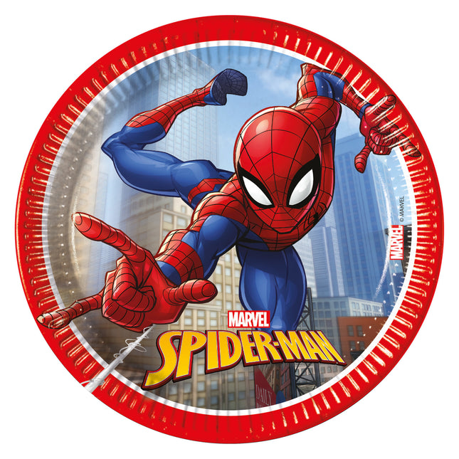 Spiderman Borden Rood 20cm 8st