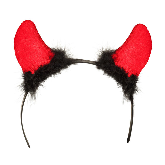 Halloween Haarband Duivelhoorntjes Fluweel