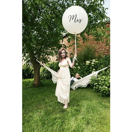 Witte Ballon Mrs 1m