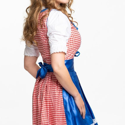 Dirndl Jurk Oktoberfest Blauw 3 delig