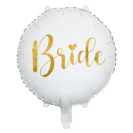 Helium Ballon Bride Wit Leeg 45cm