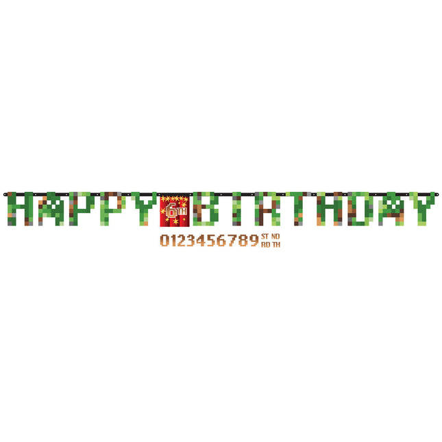 Minecraft Letterslinger Happy Birthday 3,2m