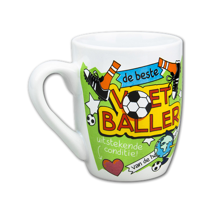 Mok Voetballer 12cm