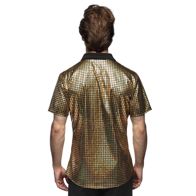 Disco Shirt Metallic Goud