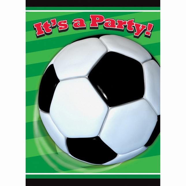 Voetbal Uitnodigingen It's A Party 8st