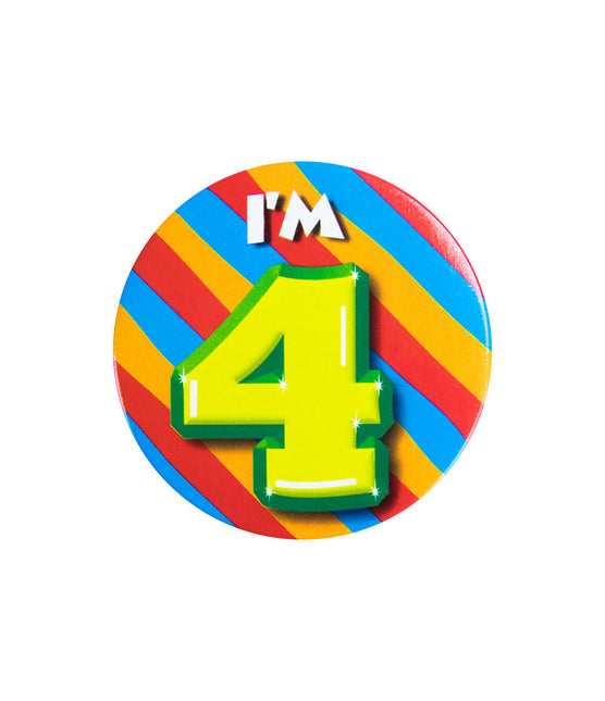 I'm 4 Button 4 Jaar 5,5cm