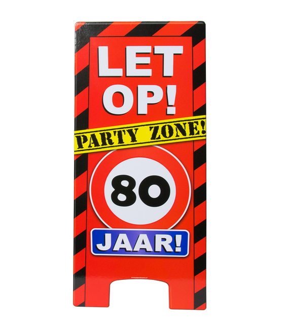 Warning Sign 80 Jaar 62,5cm