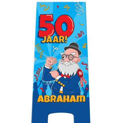 Warning Sign Abraham Cartoon 58cm