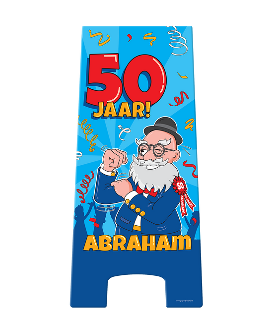 Warning Sign Abraham Cartoon 58cm