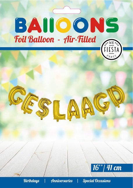 Ballonnen Letter Geslaagd Goud Leeg 41cm