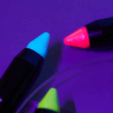 Moon Glow Neon UV Glitter Body Crayons Magenta 3.2g