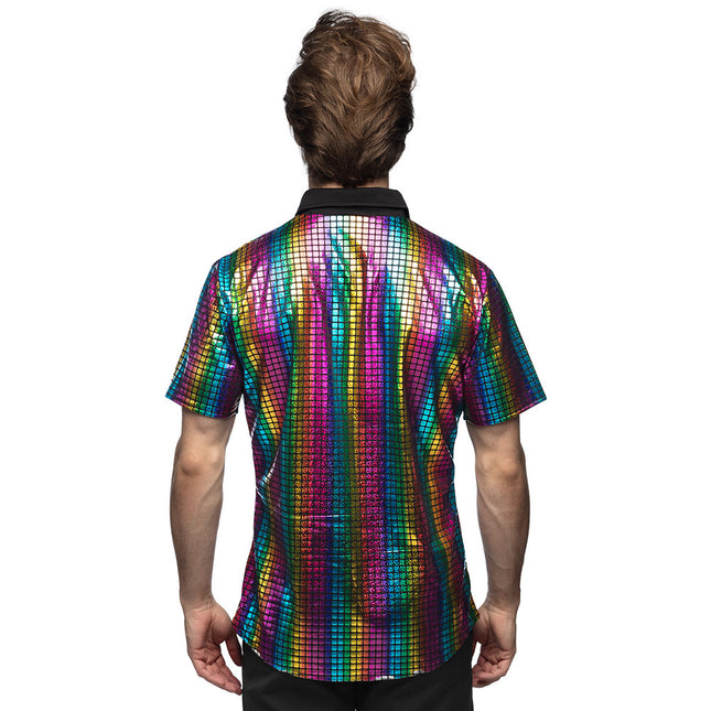 Disco Shirt Metallic Gekleurd