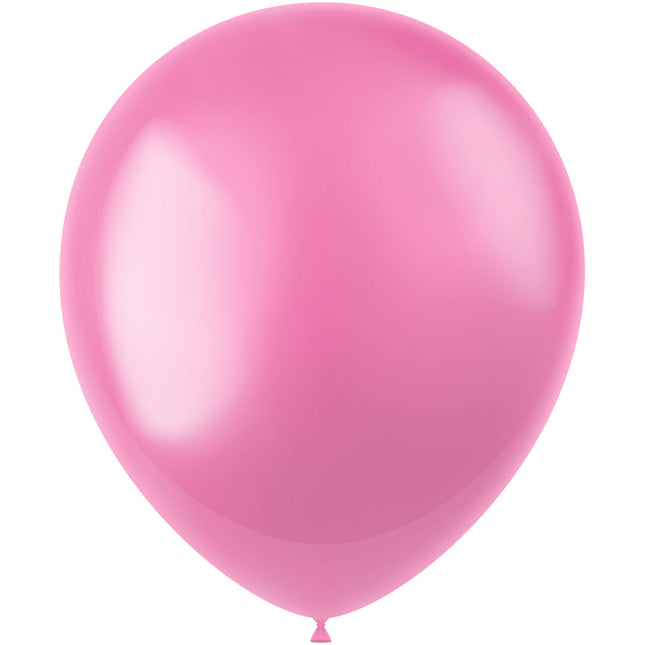 Roze Ballonnen Metallic Bubblegum Pink 33cm 10st