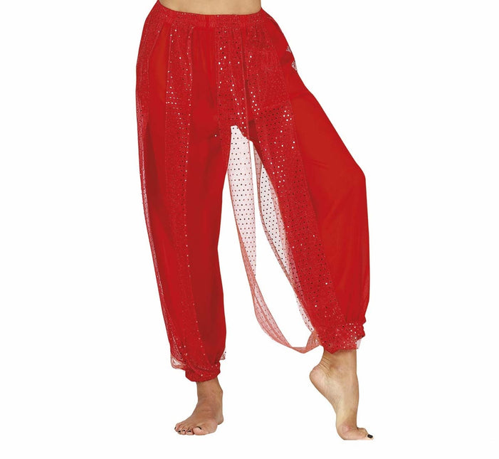 Buikdanseres Broek Rood Dames