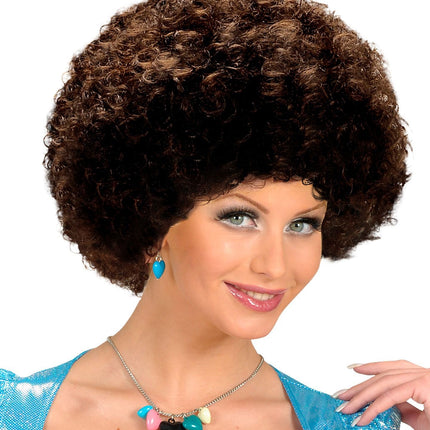 Bruine Pruik Afro Unisex