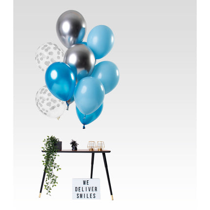 Blauwe Ballonnen Set 30cm 12st