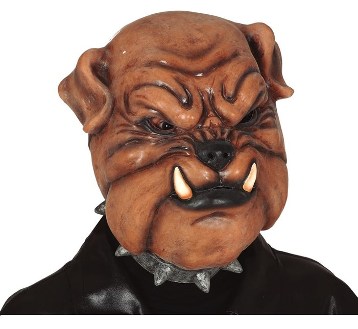 Halloween Bulldog Masker Bruin