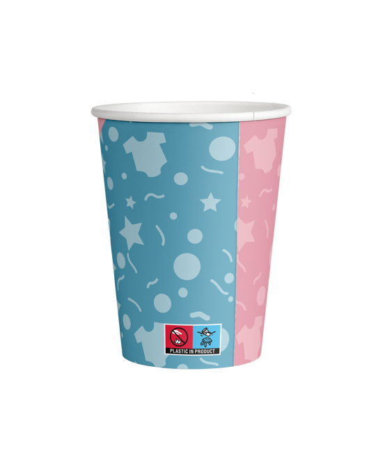 Gender Reveal Bekers 9cm 8st