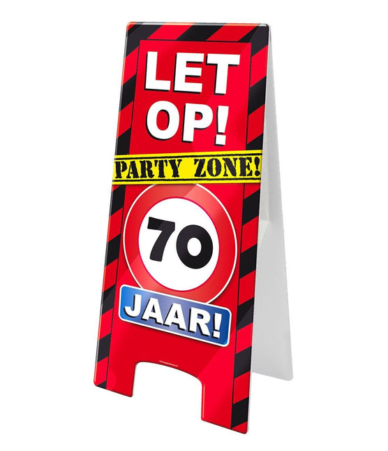 Warning Sign 70 Jaar 62,5cm