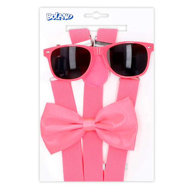 Neon Roze Accessoireset 10 delig