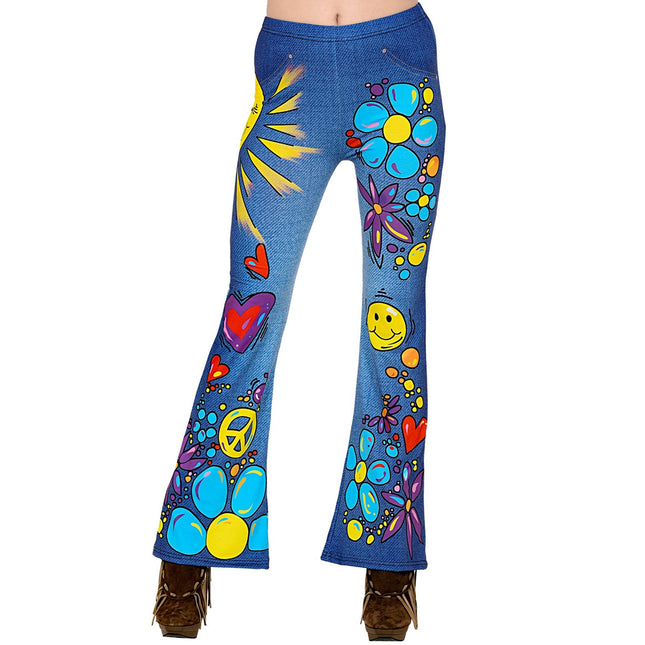 Hippie 60S Legging Blauw Dames