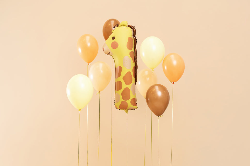 Helium Ballon 1 Jaar Giraffe Leeg 82cm