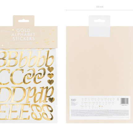 Letter Stickers Goud