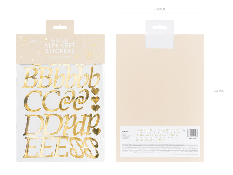 Letter Stickers Goud