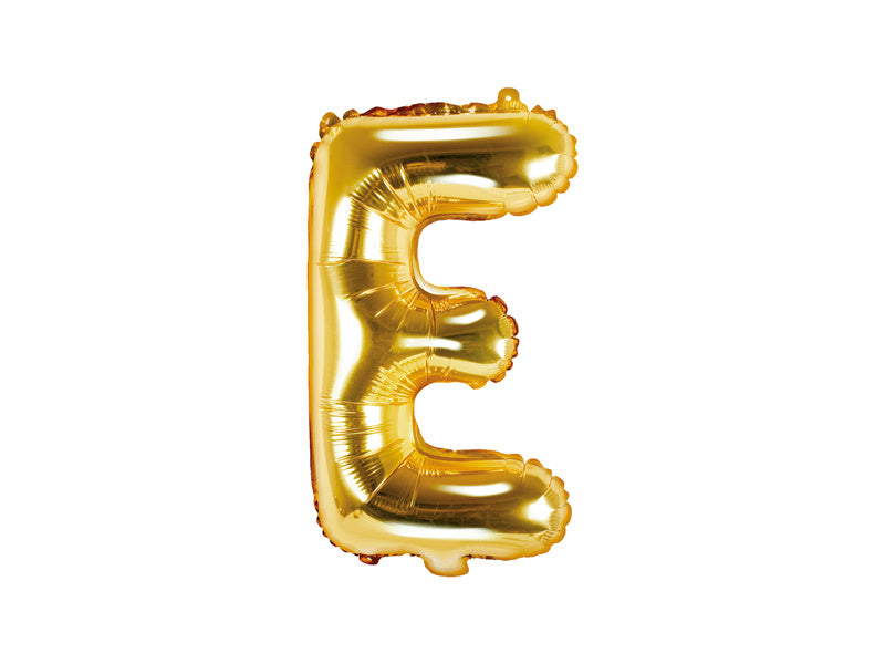 Folie Ballon Letter E Goud Leeg 35cm