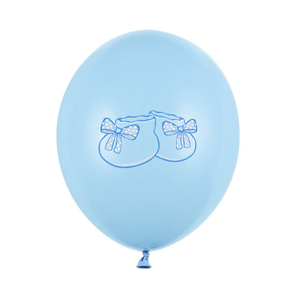 Geboorte Ballonnen Jongens blauw Schoentjes 30cm 6st