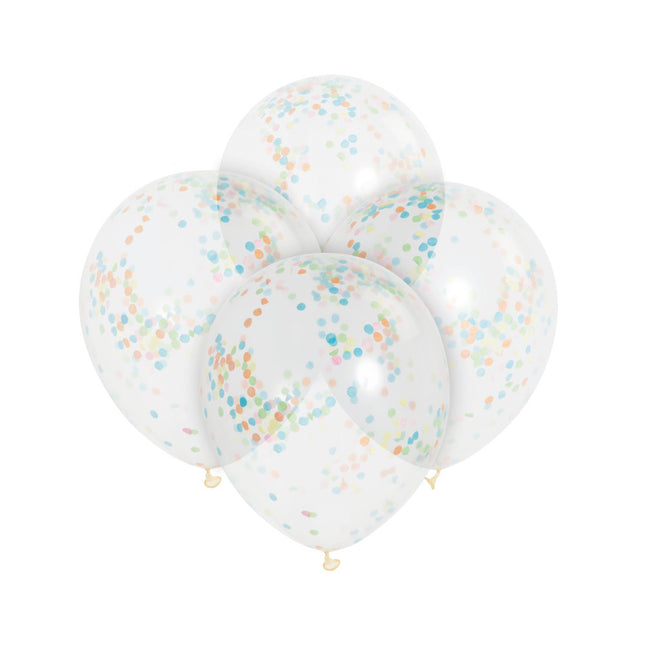 Confetti Ballonnen Gekleurd 30,5cm 6st