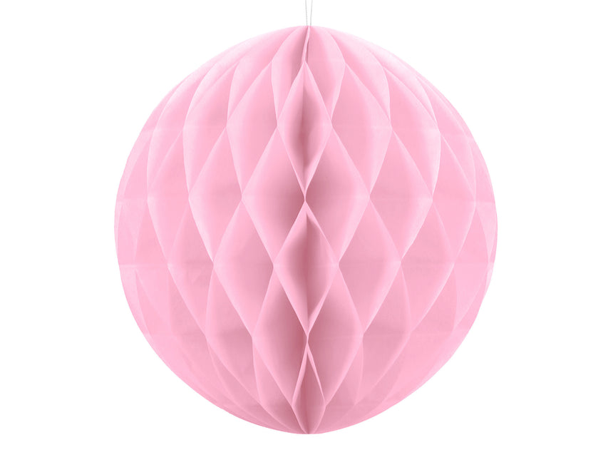 Honeycomb Bal Lichtroze 30cm